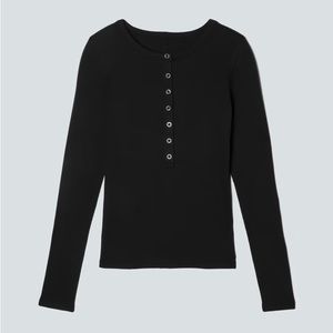 The Pima Micro Rib Long-Sleeve Henley